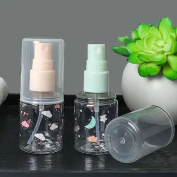 

30ml,60ml Plastic Spray Bottles Transparent Cute Flower Cosmetic Container Liquid Dispensing Packaging Bottles Random Color