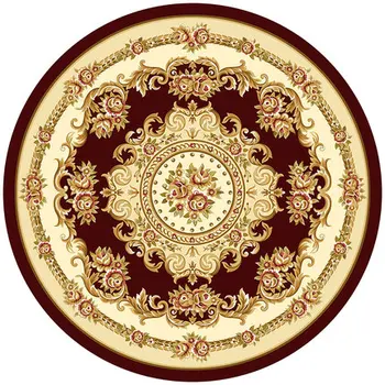 

European Style Round Flower Carpet Bedroom Living Room Classic Non-slip Mat