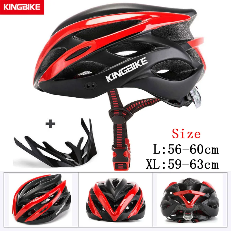 KINGBIKE мужской черный матовый велосипедный шлем MTB вниз холм велосипедный шлем сверхлегкий в форме велосипедный шлем Размер L/XL Casco Ciclismo - Цвет: D-872-red
