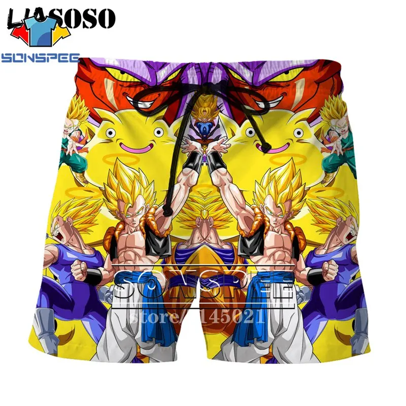 Армейский зеленый SONSPEE мужские шорты с 3d принтом японского аниме DBZ Dragon Ball Z Son Goku Kakarotto, пляжные повседневные шорты, пляжные шорты D03 - Цвет: Армейский зеленый