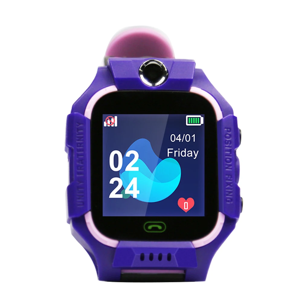 S19 водонепроницаемые Смарт-часы для детей LBS трекер умные часы SOS Вызов для детей анти потеря монитор детские наручные часы для мальчиков и девочек - Цвет: purple