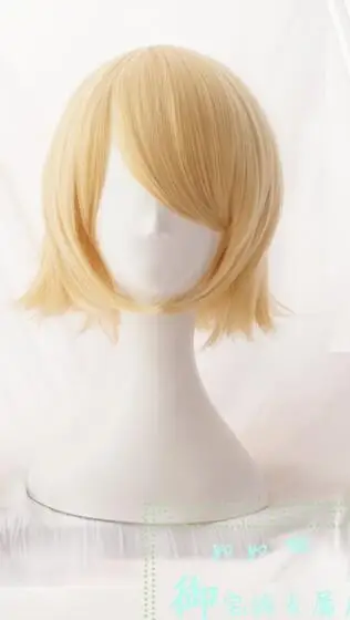 wig Vocaloid 10th anniversary Rin Косплей Костюм женское платье Хэллоуин Карнавальная Униформа индивидуальный заказ - Цвет: wig