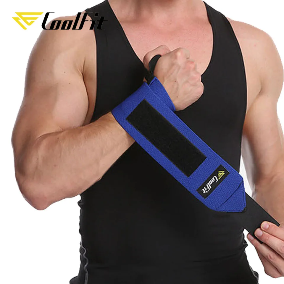 CoolFit трифтинг для тяжелой атлетики с петлей большого пальца эластичные ремни
