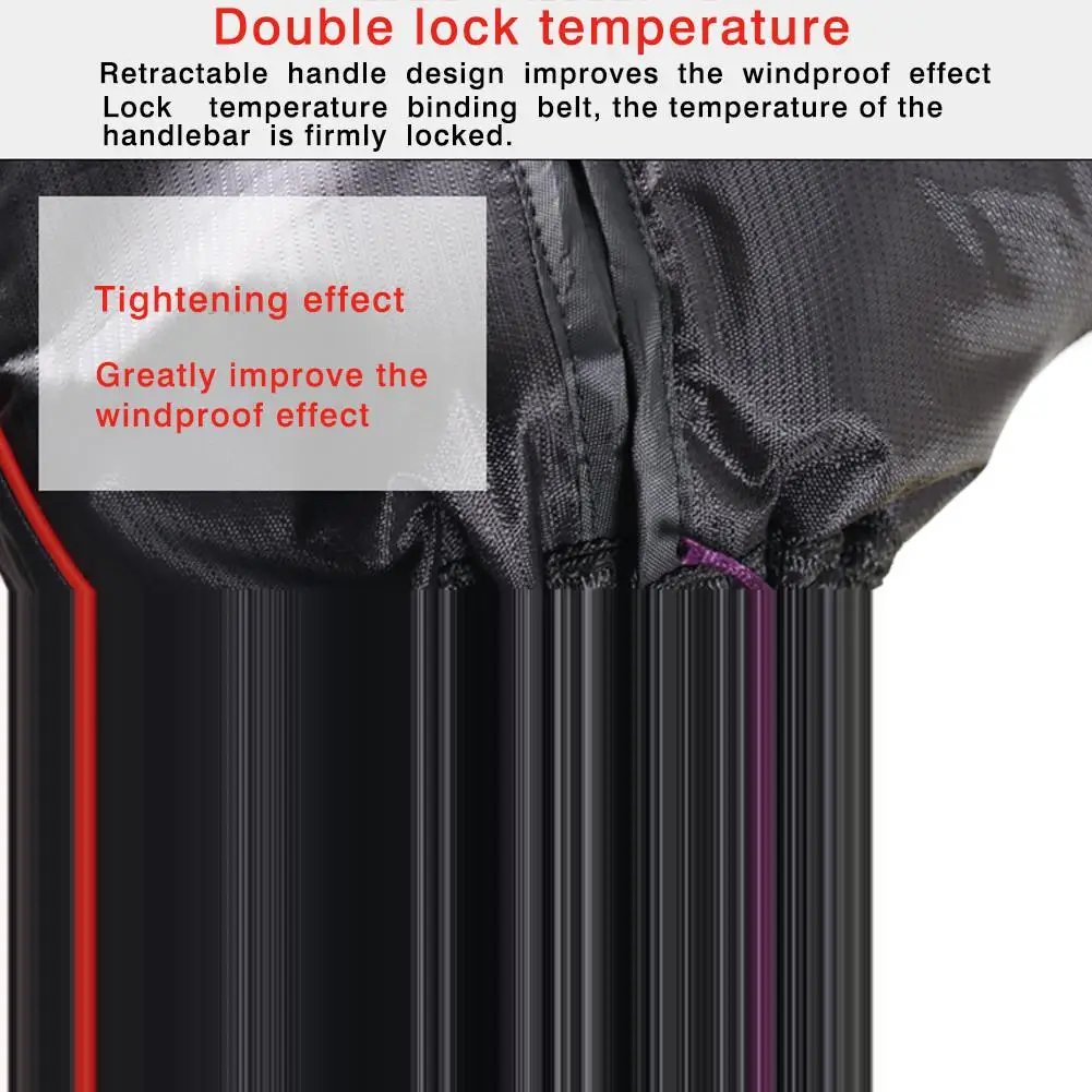 Motorcycle Hand Handlebar Gloves Safety Reflective Strip Windproof Winter Thicken Warmer Motorbike Scooter Handlebar Grip Muffs