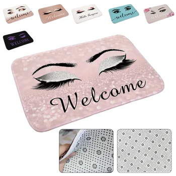 

40*60cm Cartoon Eyelash Anti-Slip Absorb Water Bath Mat Bathroom Carpet Kitchen Bedroon Floor Mat Entrance Rugs Kids Prayer Mat