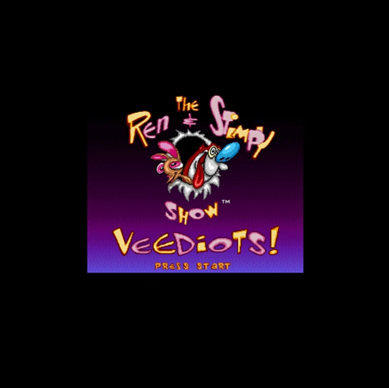 Ren& Stimpy Show, The-Veediots! Версия США 16 бит большая серая игровая карта для NTSC игрового игрока