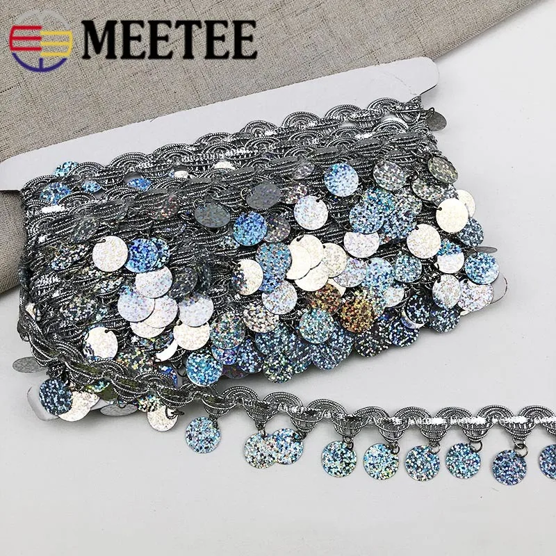 9 метров, Meetee, 3-5 см, полиэстер, этнический, каплевидный, подвесной предмет, блестки, кружевная отделка, сделай сам, ручная работа, сценическая одежда, аксессуары, Декор