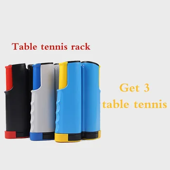 

Net Table Tennis Set with Table Tennis Paddles 1 Instant Retractable Rack Accessory Portable Racket Clip-on Clamp