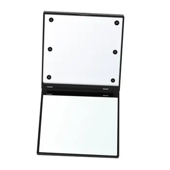 

Square Cosmetic Mirror Dual Sided Illuminated Foldable 6 LED Light Makeup Mirror Travel Foldable Durable
