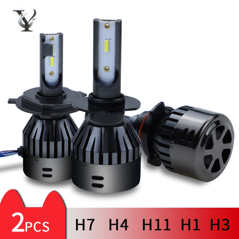 2 шт. Led H7 H4 H15 CSP Автомобильные фары комплект 12 в 60 Вт 6000 К 6000лм Hi/lo луч Anto лампы HB4/9006 9005 D2 9004 9007 H13 Canbus