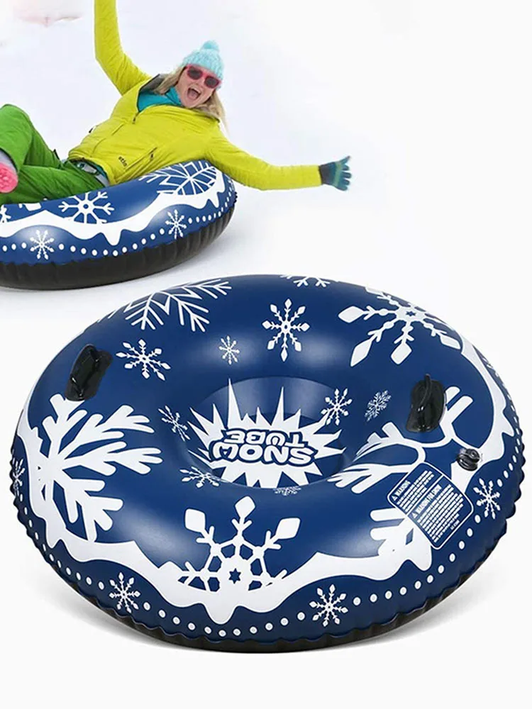 43in Snow Tube With Handle Larger Thickened Iatable Snow Sled Ski Circle Skiing Board For Skiing Equipments Toys