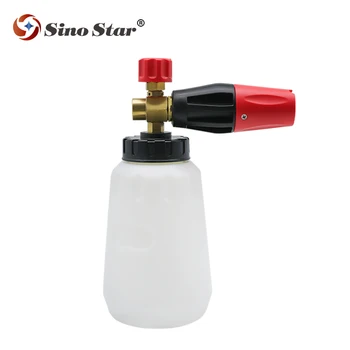 

SS-FM2 OEM color Red car cleaning foam lance gun, electroplating wiredrawing 1L snow foam lance