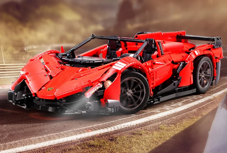 RC машинка из конструктора 13079 App MOC-10559 Veneno Roadster мотор силовые функции Fit Technic подарок блоковые игрушки для детей