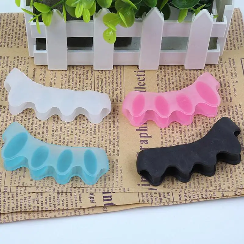 1 pair Toe Straighteners Bunions Relief Hammer Toe Valgus Gel Toe Separators Correctors for Dancers Yogis Athletes Treatment