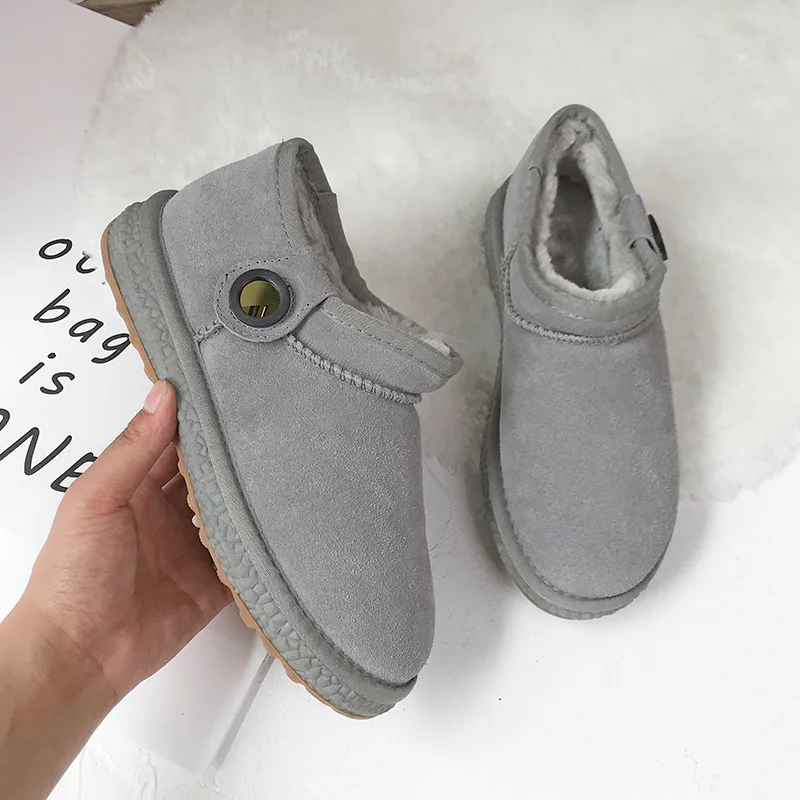 

Ladies Winter Warm Fur Lined Ankle Snow Boots Women Casual Flat Short Booties Shoes Botas Feminina Plus Size womens fashion
