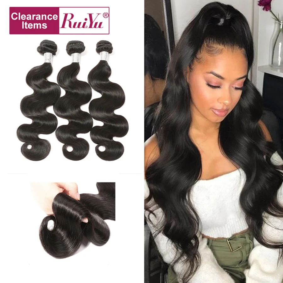 Peruvian Human Hair Bundles Body Wave bundles 8-28 Inch 1/3/4 Bundles Natural Color Non-Remy Hair Extensions RUIYU Hair Peruvian Human Hair Bundles Body Wave bundles 8-28 Inch 1/3/4 Bundles Natural Color Non-Remy Hair Extensions RUIYU Hair