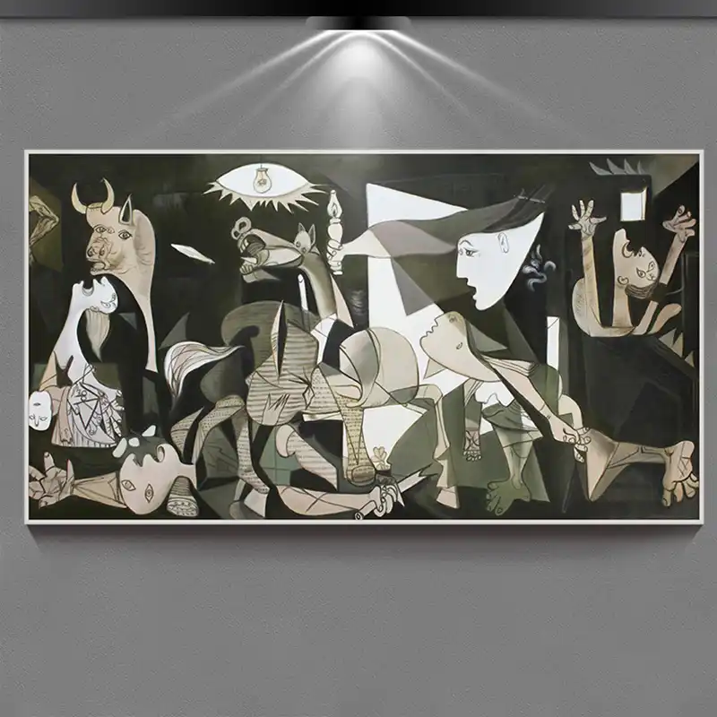 Reproduccion De Guernica Abstracta Impresa Pablo Picasso Pintura