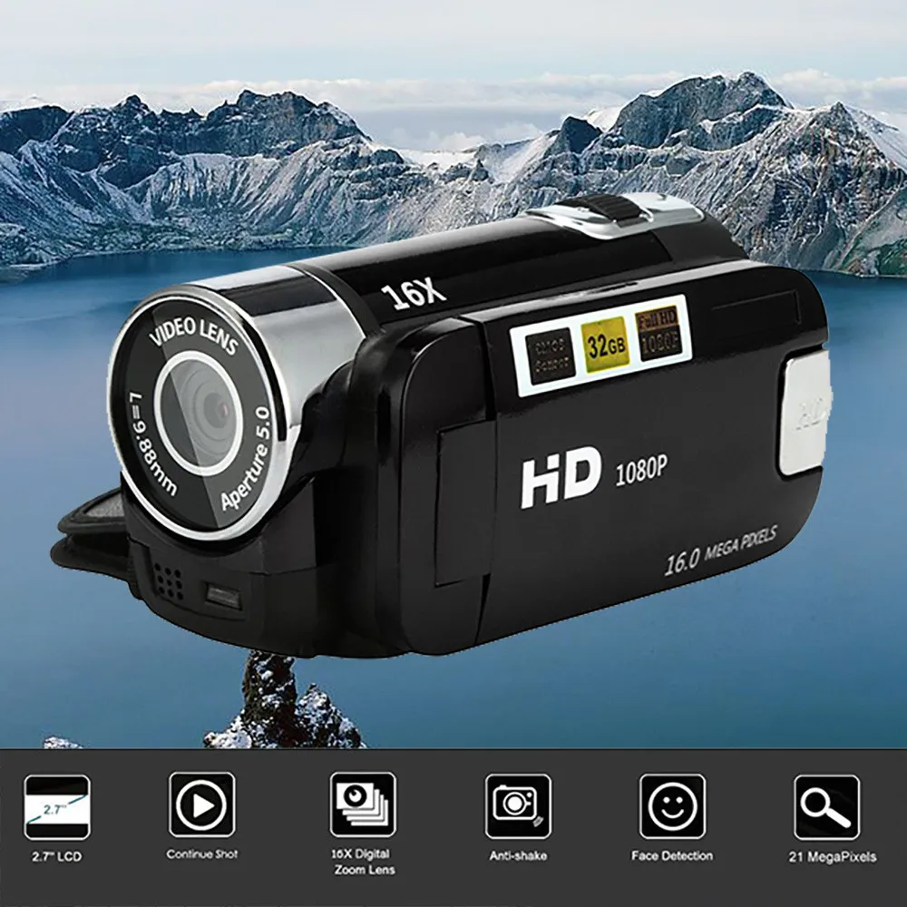 Камера видеокамера HD 1080P ручная цифровая камера 16X цифровой зум цифровые видеокамеры для дома камеры-L1211