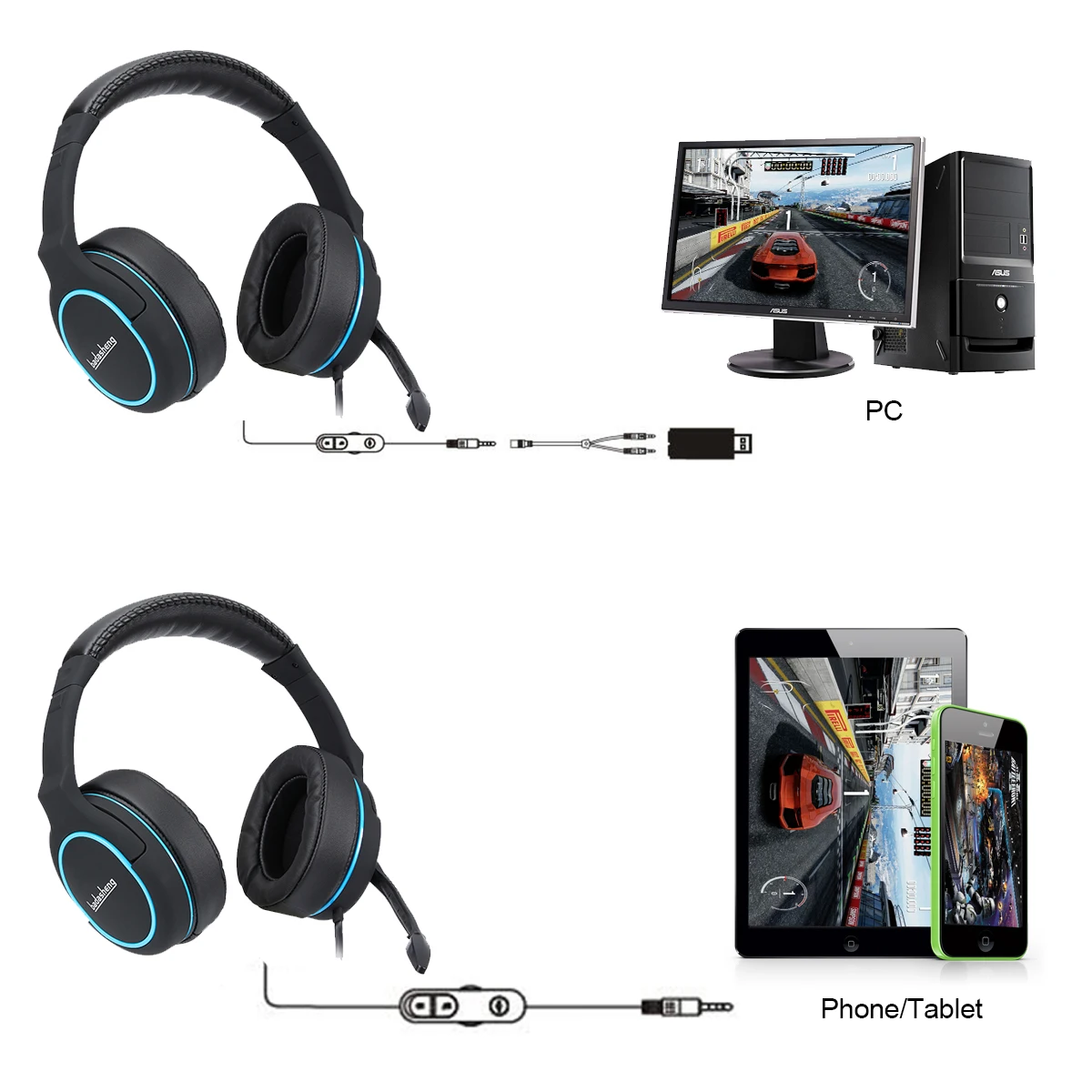 Professional 7 1 Channel Gamer Headset for Computer PS4 Gaming Headphones Adjustable Bass Stereo PC Wired Headset With Mic Gifts