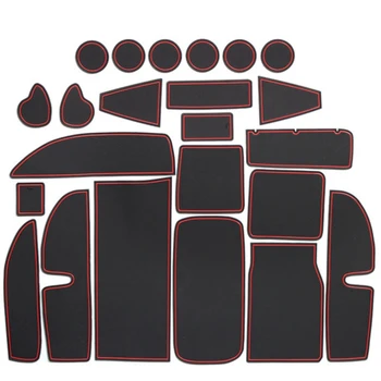 

Gate Slot Mat For Toyota Alphard Vellfire Ah10 2005-2008 Interior Door Pad Cup Non-Slip Mats Red 23Pcs