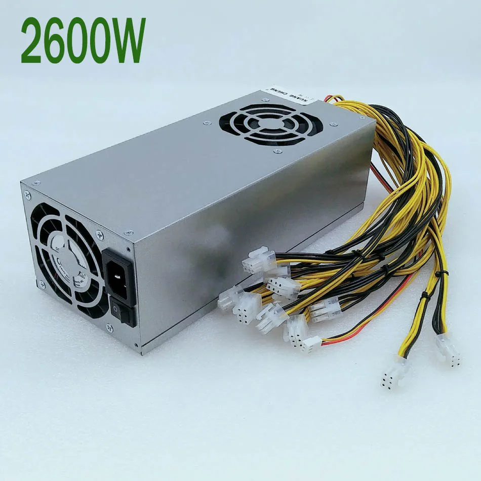 

Miner power supply 2600W BTC BCH LTC ZEC miner PSU For Antminer S9 S9j Z11 L3 Z9 B7 A9 Ebit E9i Whatsminer m3 baikal G28 X10 PSU