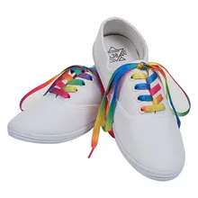 120 см цветные градиентные повседневные кружевные туфли на плоской подошве