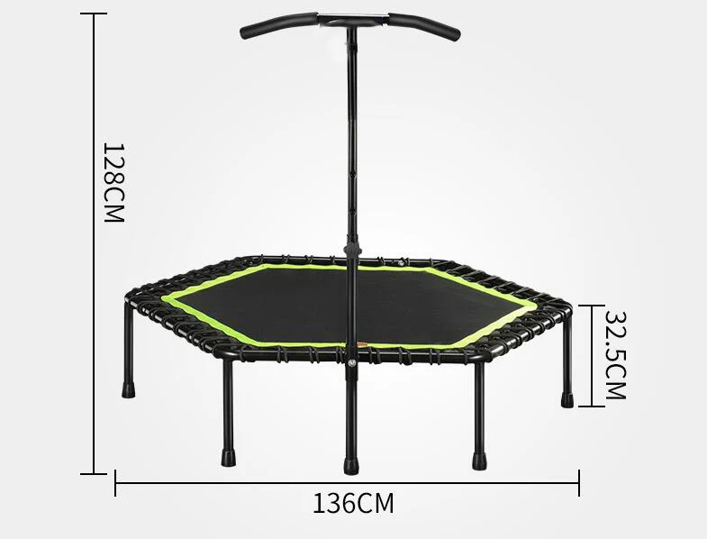 48 дюймов Бесшумная хорошая эластичность батут прыгающая кровать для взрослых прыгающая кровать с подлокотником