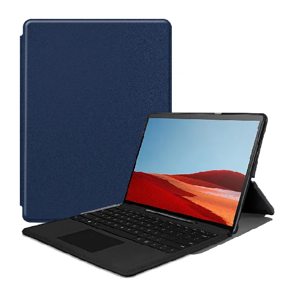 Чехол для планшета для microsoft Surface Pro X ультратонкий кожаный чехол-подставка для surface Pro X 13 дюймов - Цвет: dark blue