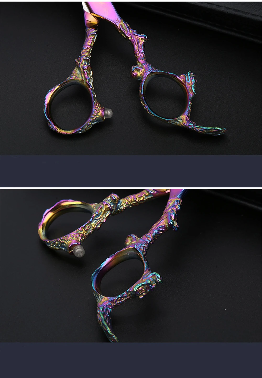 GOZLILI Professional Grooming Scissors Stainless Steel Electroplatin Hair Thinning Shear Sharp Edge Scissors Barber Cutting Tool (11)