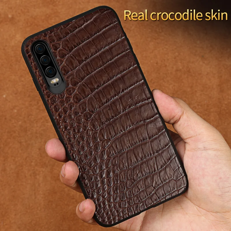 

Luxury Crocodile Leather Case For huawei p30 pro case the best mobile phone shell Cover for Huawei p20 p30Lite Mate 20 Coque