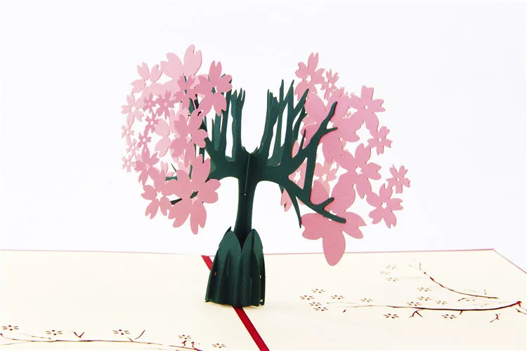 Teacher's Day Leighton Road Креативные 3D карты для изготовление ручной работы бумажные художественные настраиваемые карты спасибо-вы карта вишневый цвет