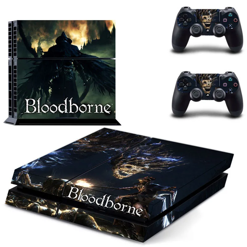 Виниловая Горячая игра Bloodborne крышка наклейки для PS4 playstation 4 консоль и 2 контроллера кожи наклейки игровые аксессуары