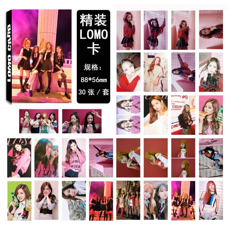 30 шт./компл. K-pop черно-розовая Фотокарта модный альбом kill this love Высококачественная Фотокарта blackpink kpop lomo card новое поступление