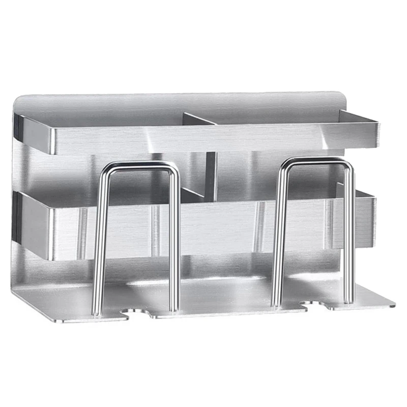 

Stainless Steel Toothbrush Holder Toothpaste Stand Rack Bathroom Organizer