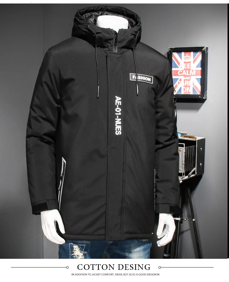 Plus size 10XL 8XL 6XL 5XL New Clothing Jackets Business Solid Parka Fashion Overcoat Outerwear Long Thick Winter Coat Men