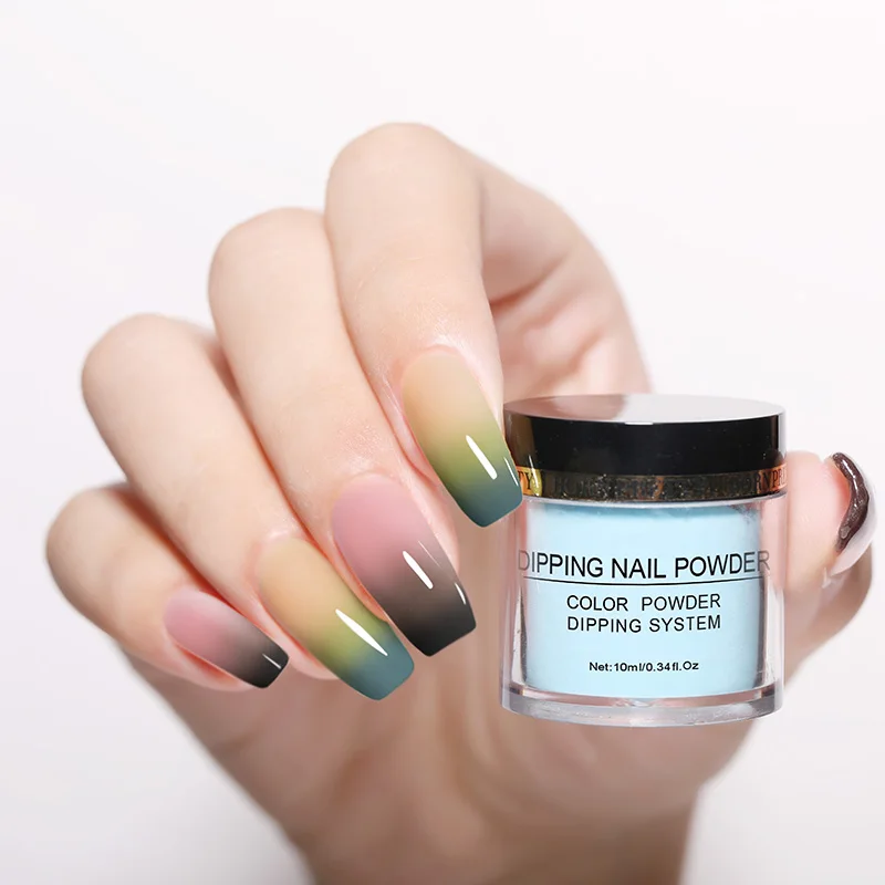 BORN PRETTY 3 IN 1 Thermal Polymer Dipping Nail Powder 10ml Color Changing Acrylic Extension Carving Nails Powder Glitter