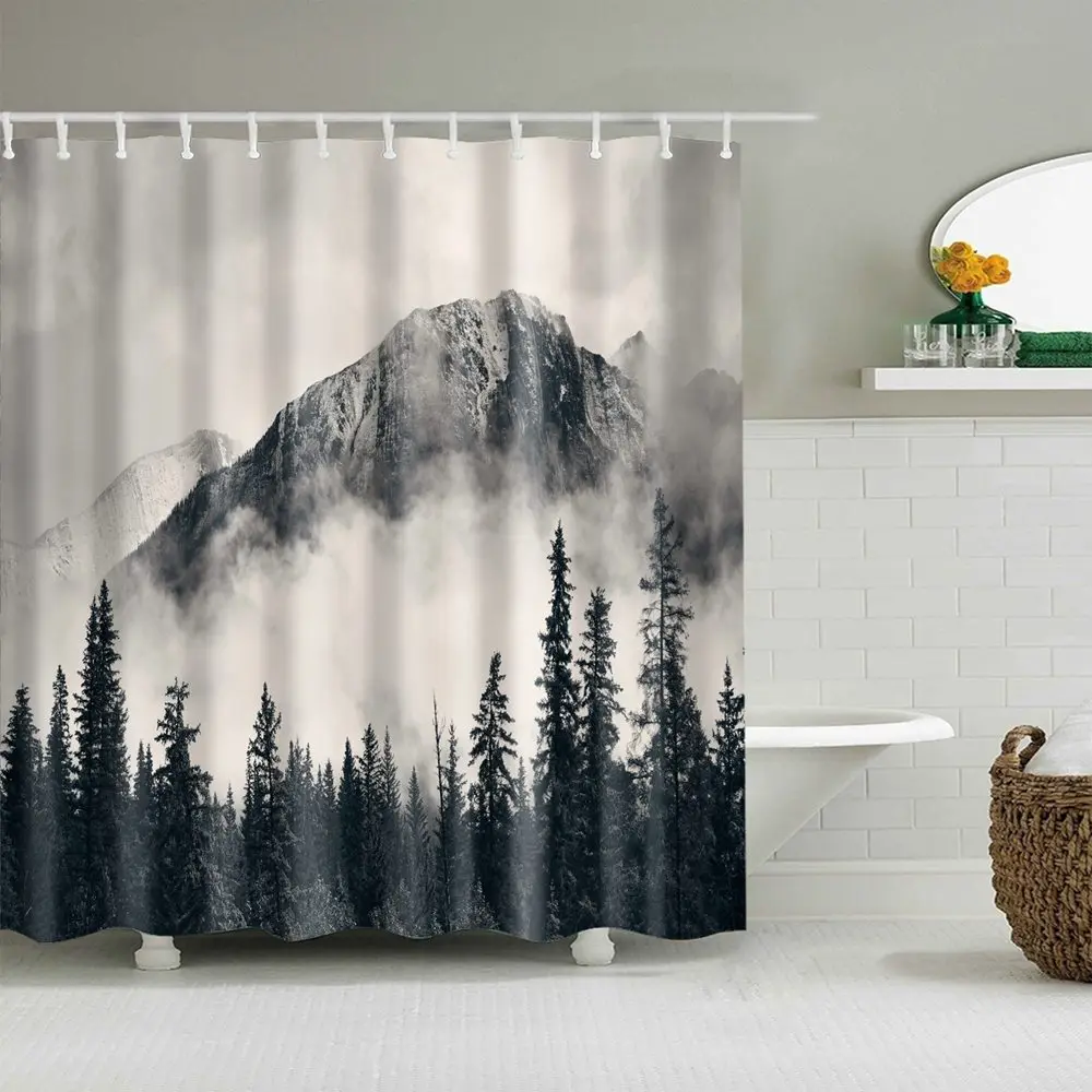 Dafield spa decoração cortina de chuveiro conjunto
