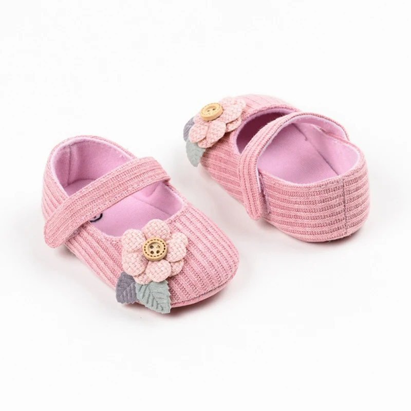 Детская обувь унисекс для маленьких девочек с мягкой подошвой, обувь для новорожденных с цветочным принтом, новая обувь для первых шагов