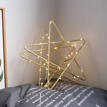 

1M String Fairy star Light 10 LED Battery Operated Xmas Party Holiday DIY Lights Wedding Decoration Party STAR Table Lamp