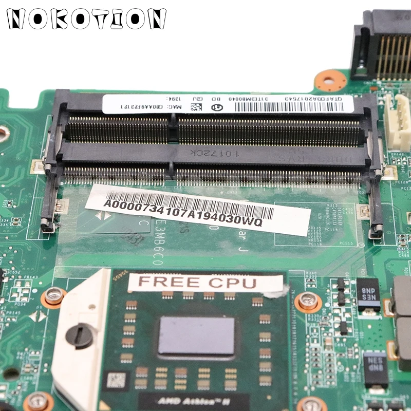 Toshiba Satellite L600D L640D L645D AMD Motherboard A000073410 DA0TE3MB6C0 Test