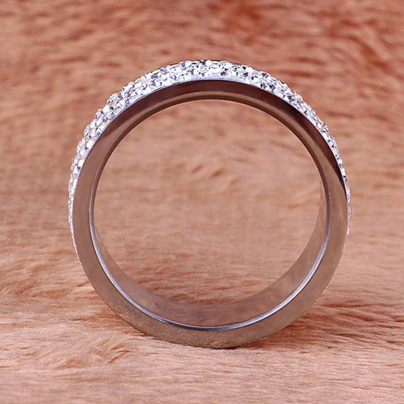 Crystal Rings Engagement Rings Fashion Rings Wedding Rings Fashion Ring Stainless Steel Rings Finger Rings Metal Rings Luxury Stainless Steel Ring For Women Men Crystal Rhinestone Fashion Jewelry Wedding Engagement Rings