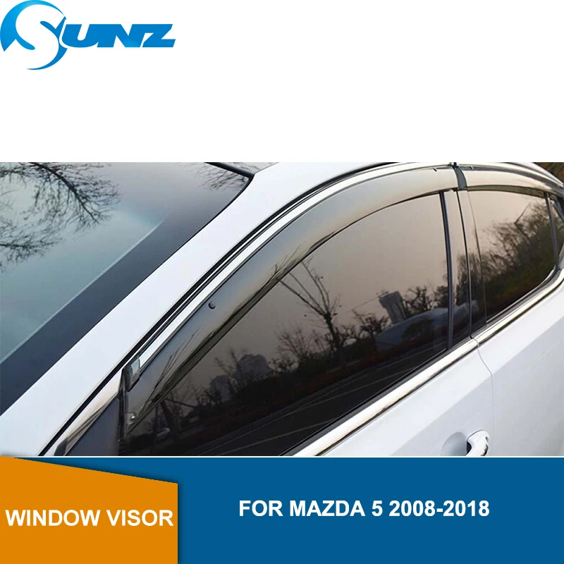 

Side Winodow Deflectors For Mazda 5 2008 2009 2010 2011 2012 2013 2014 2015 2016 2017 2018 Sun Rain Deflector Guard SUNZ