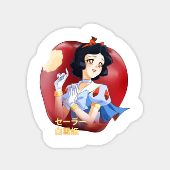 

1PCs Snow White beautiful Lovely Cartoon Paper Stickers kids toys book Decorative sticker Car Guitar Refrigerator stickers