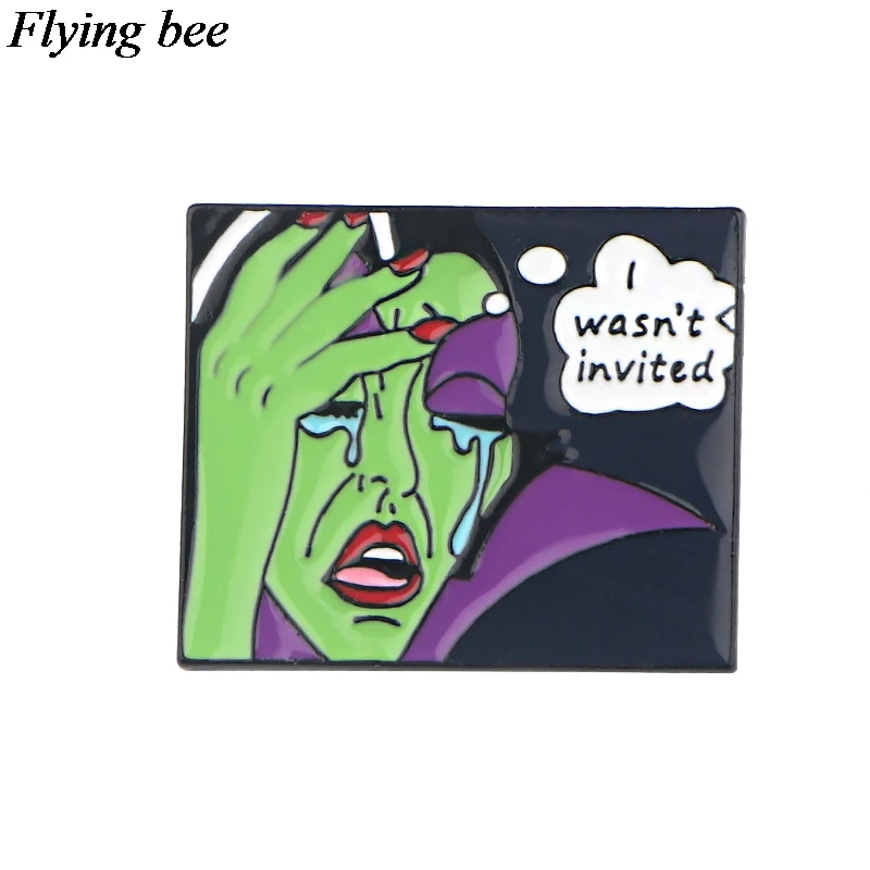 Flyingbee Maleficent злая королева Забавный Урсула брошка мультфильм значок для рюкзака шапка личность Pin Шарм ювелирные изделия X0764