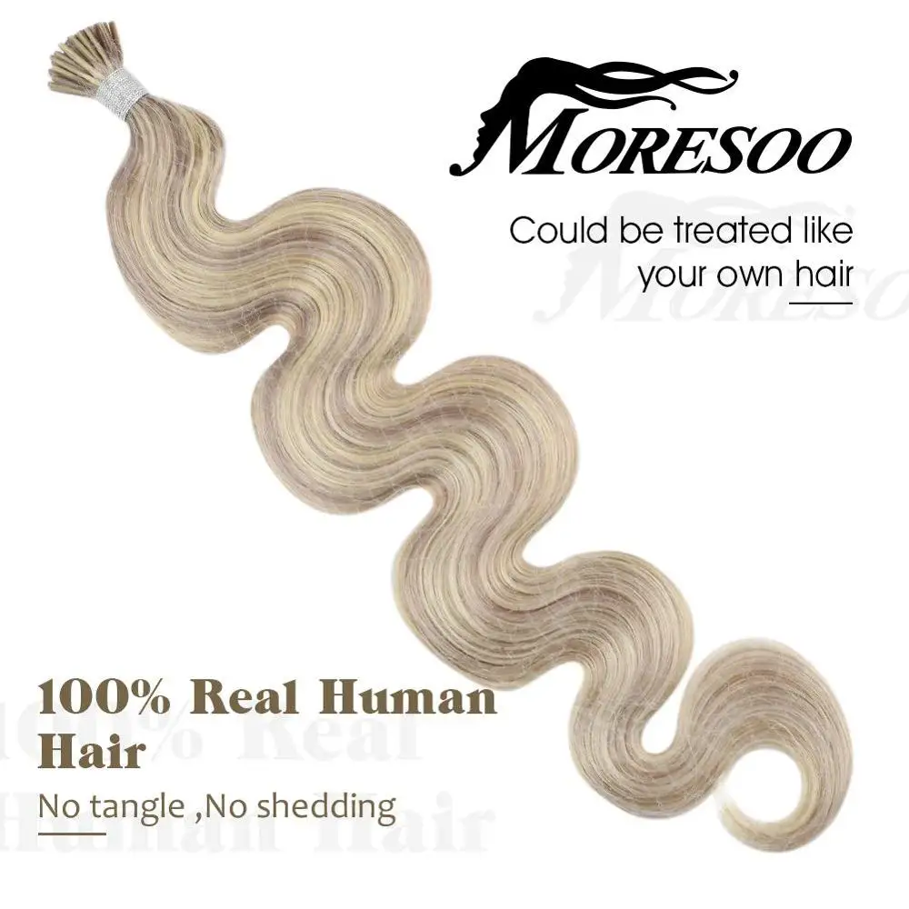 Moresoo Itip Hair Extensions Human Hair Machine Remy Body Wave Pre-bonded  50g/50s Cold Fusion Real Hair Extensions Keratin - Human Fusion Hair -  AliExpress