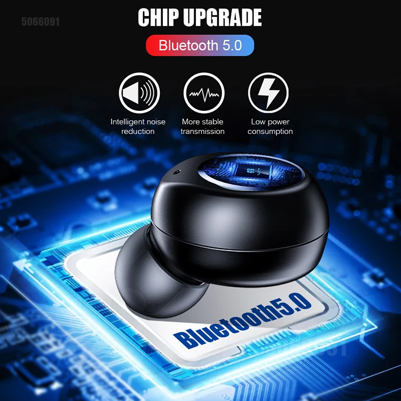 Tkey Bluetooth беспроводные наушники 1200 мАч зарядный чехол TWS Bluetooth наушники с микрофоном спортивная водонепроницаемая гарнитура вкладыши