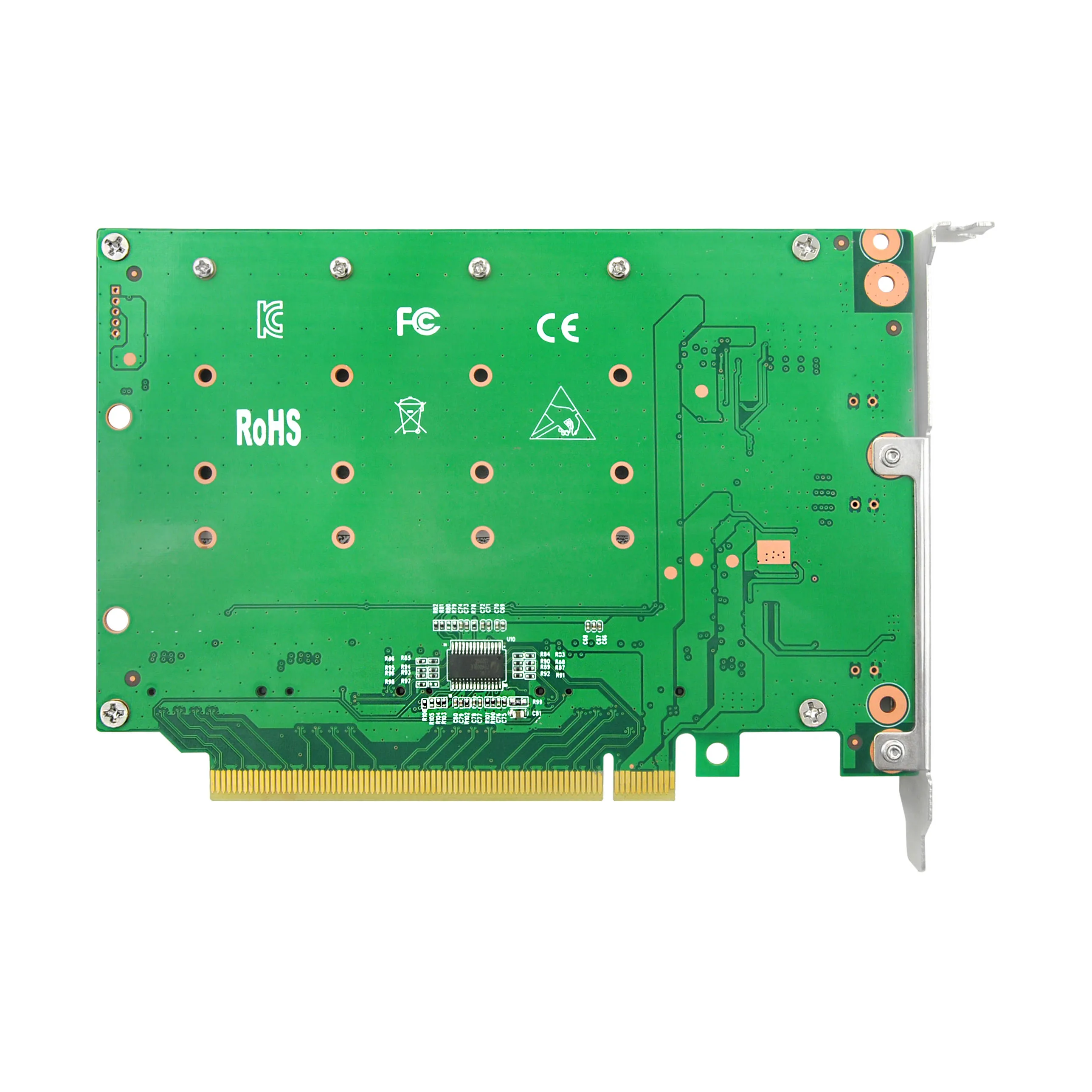 Linkreal Quad PCIe 3,0x16 to M.2 NVMe адаптер нужен SPLID PCIE биос с радиатором размером 2230,2242, 2260 и 2280 мм без SSD