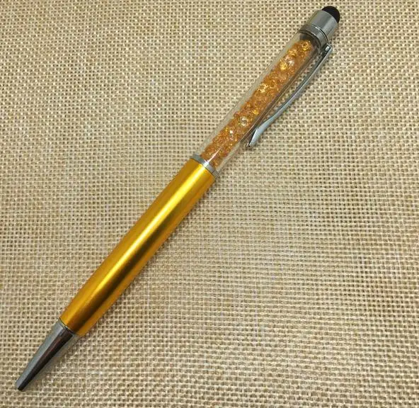 1 пьезы/Вента) Cristal Creativo Punta Bolgrafo de Pluma De 11 цветов Relleno Negro Aceitoso Caligraphy Pen инструмент ручка - Цвет: 2