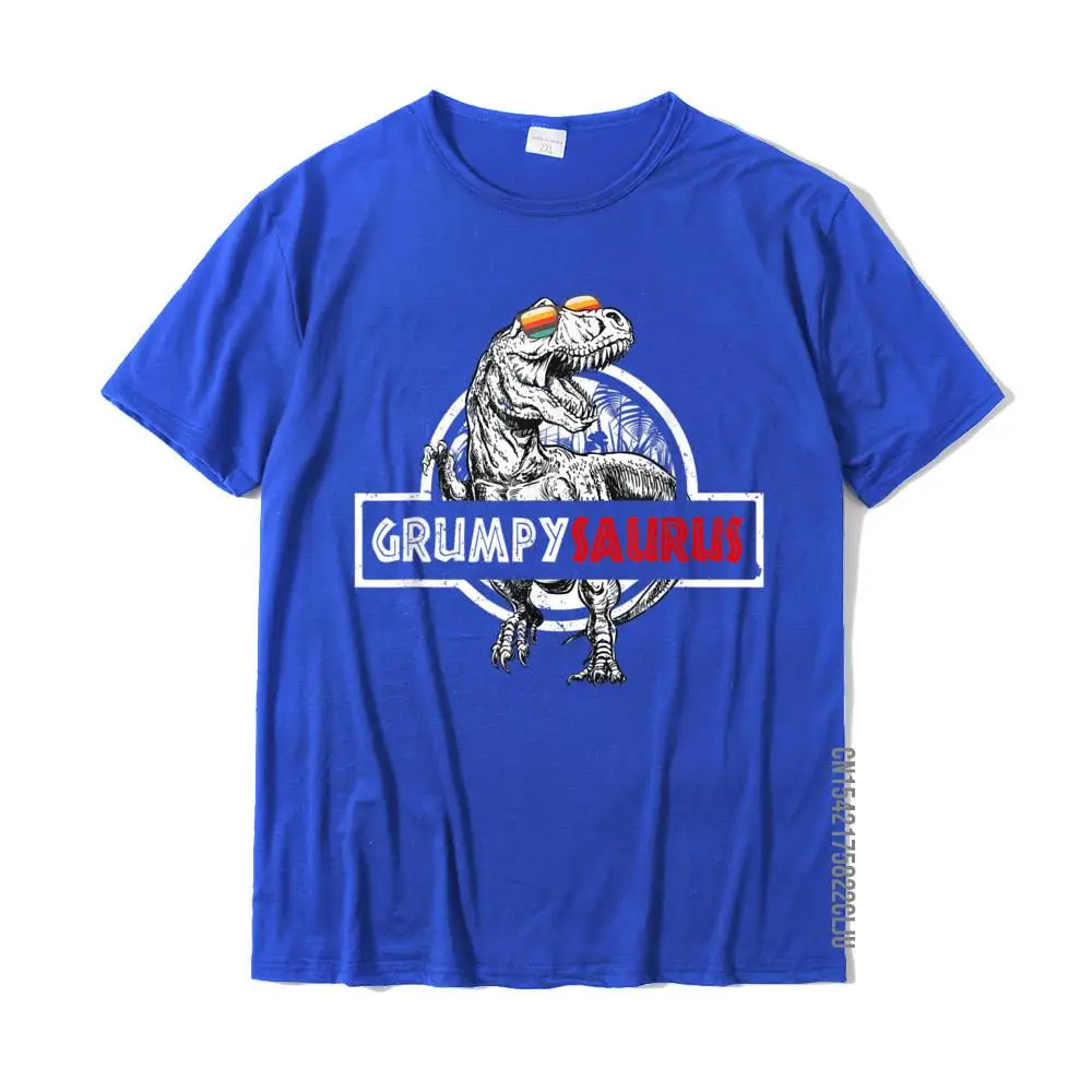 Normal Party Family Short Sleeve NEW YEAR DAY Tops T Shirt Cute Crewneck Cotton Fabric T-shirts Man T-shirts Drop Shipping Grumpysaurus T Shirt Fathers Day Gifts T Rex Daddy Saurus T-Shirt__34553 blue