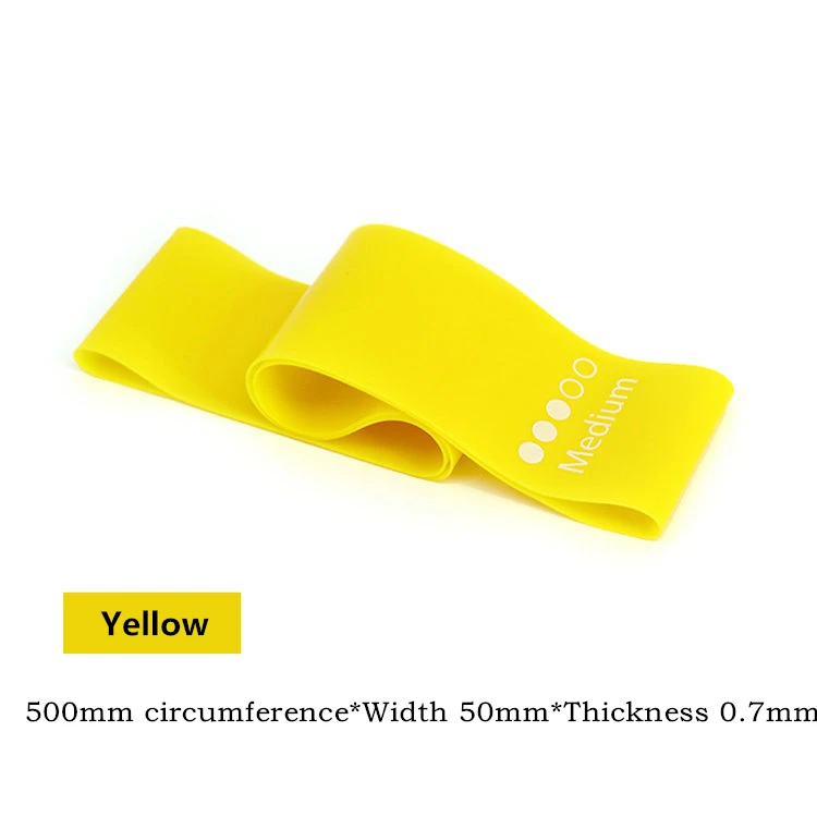 I078Yellow 500-0.7mm CKAHSBI, резинки для йоги, Уличное оборудование для фитнеса, 0,3 мм-1,1 мм, для занятий спортом, тренировок, упражнений, эластичные ленты - Цвет: I078Yellow 500-0.7mm